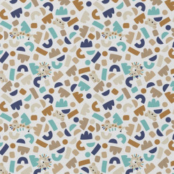 Printed Cotton PTIWI White / Veronese